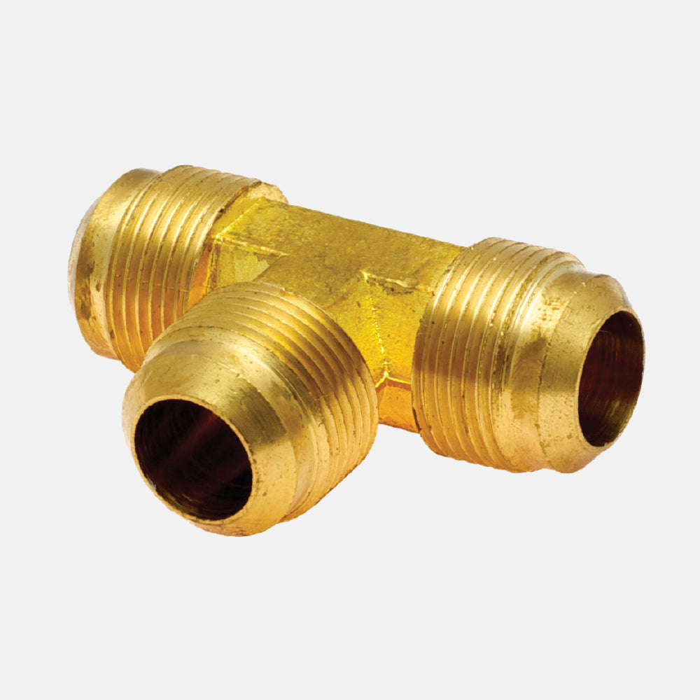 44F Brass Connection, Flared Tee Union