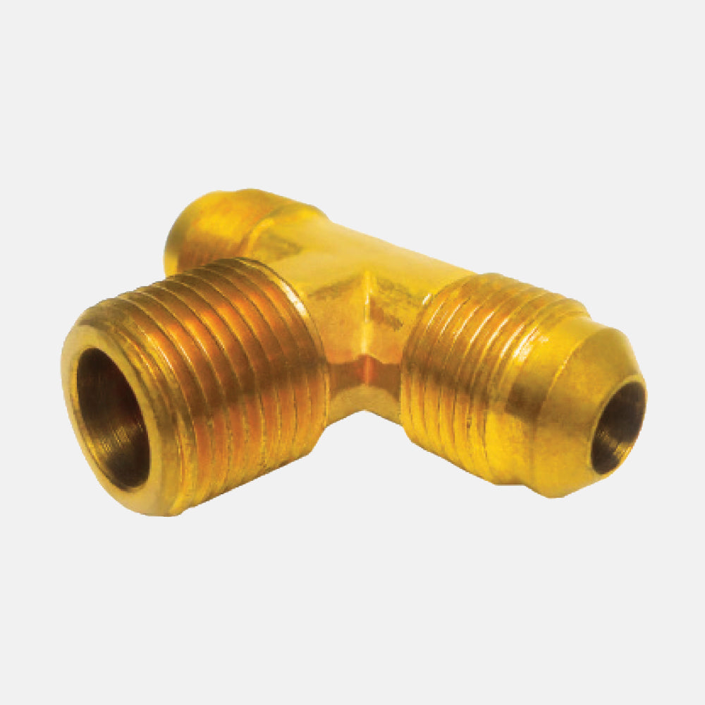 45F Brass Connection, Flared Tee Union - Male NPT