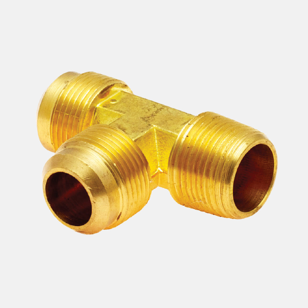 51F Brass Connection, Flared Male Tee - NPT Male