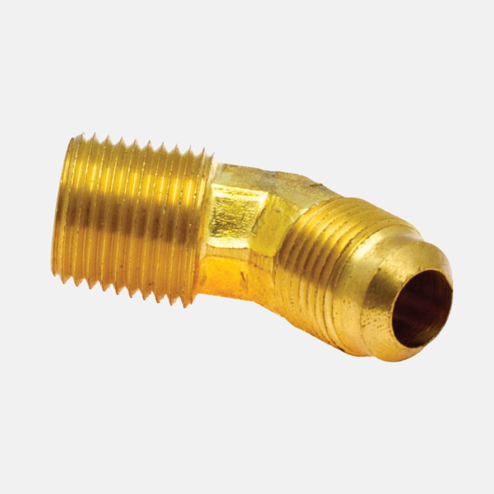 54F Brass Connection, Male Flared - Male NPT at 45º