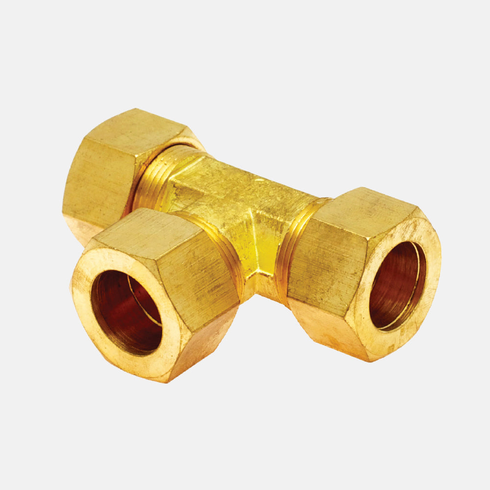 64F Brass Connection, Compression Tee Union