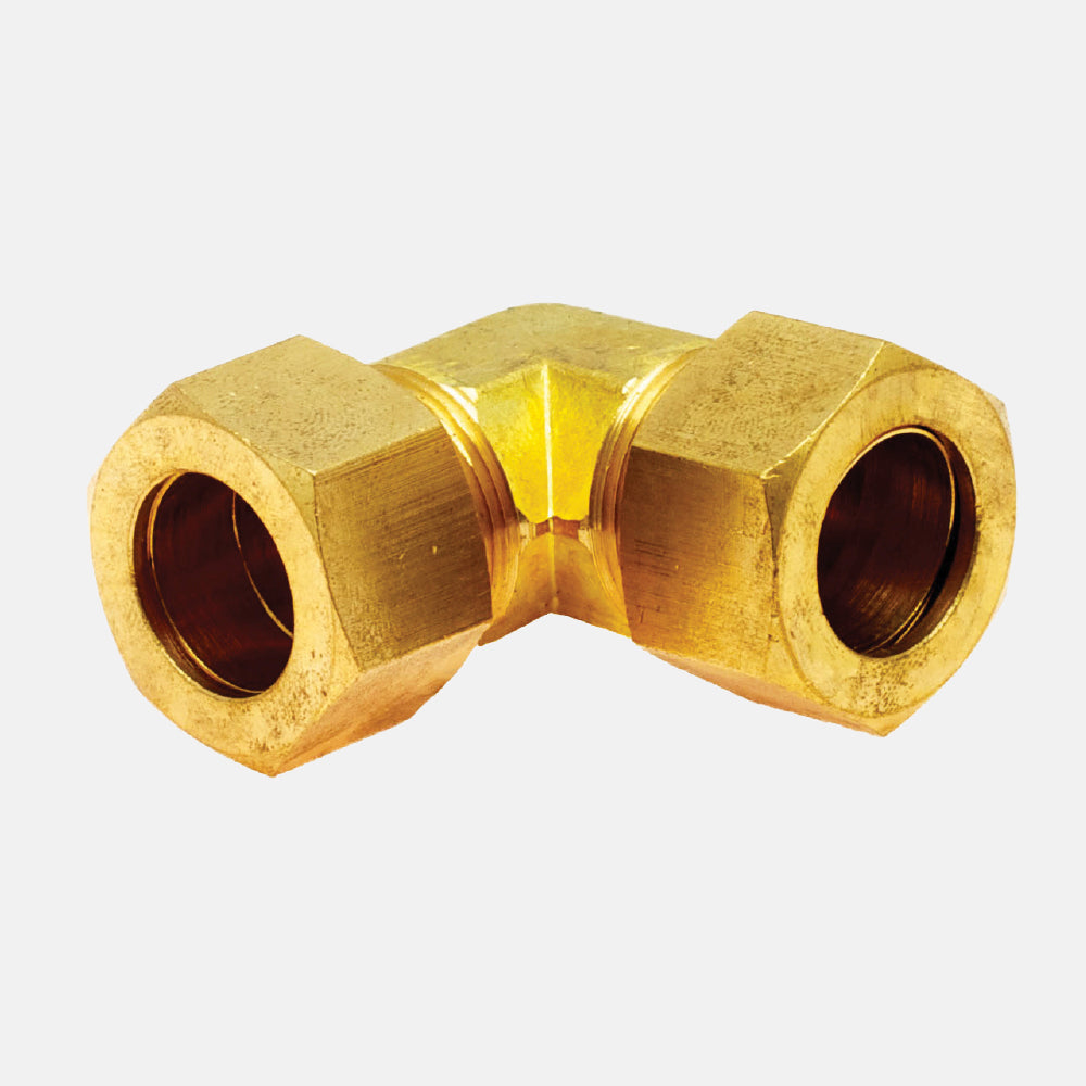 65F Brass Connection, 90° Compression Joint