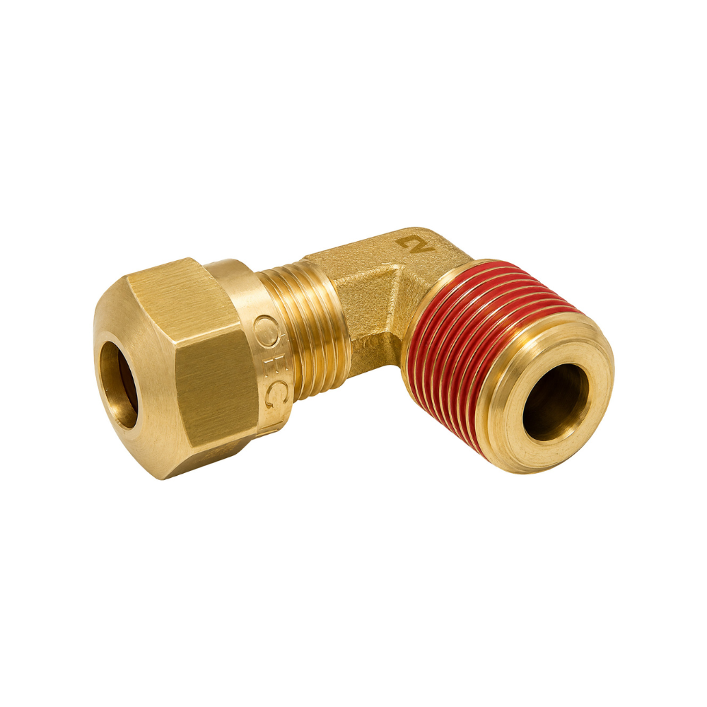 69NTA Conector de Compresión para Frenos de Aire Codo 90° Macho NPT - DOT