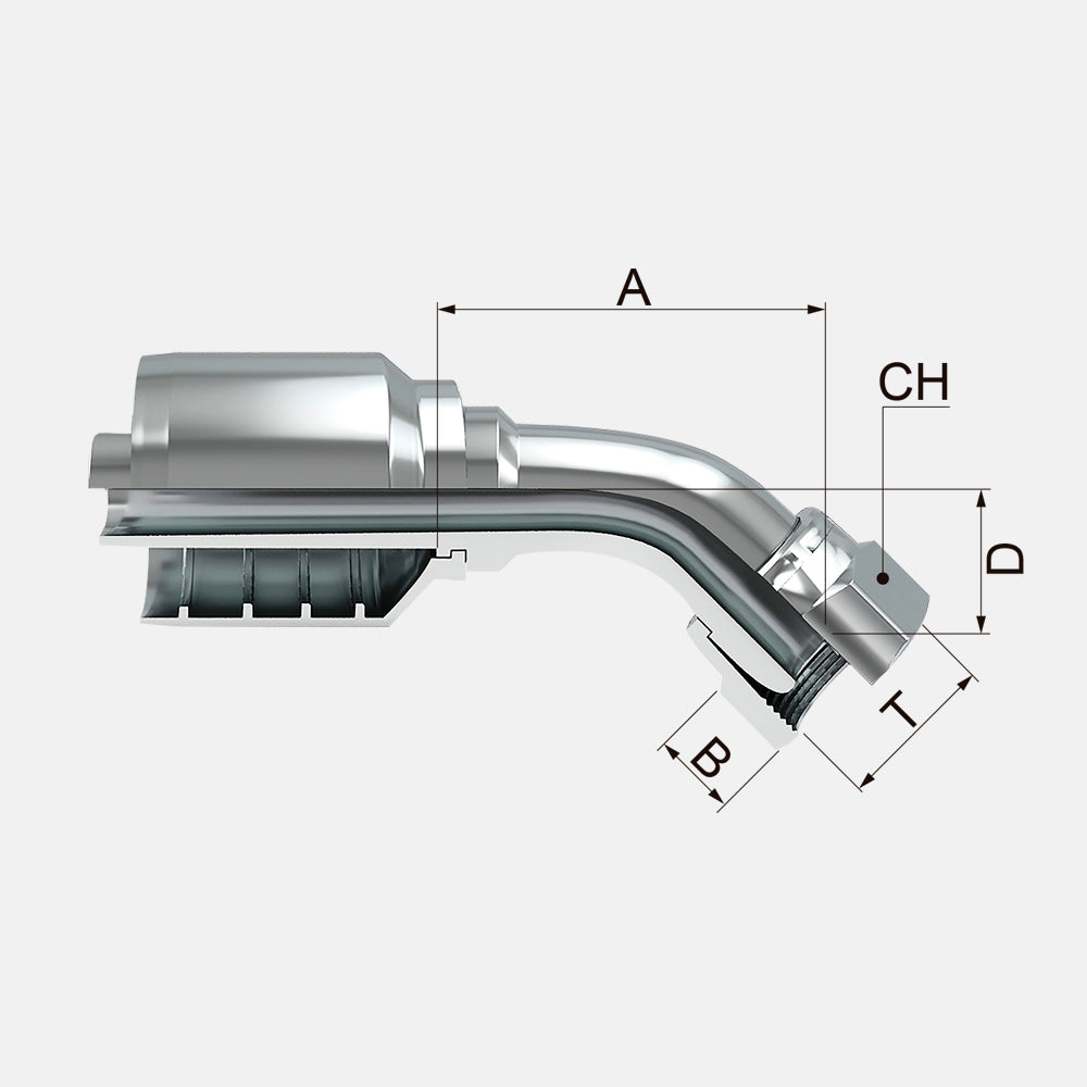 FHBPF45T Hembra Giratoria a 45º BSP