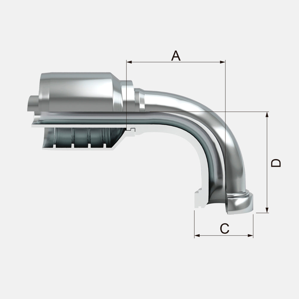 FHPA90 Flange a 90º Código 61 SAE 3000 PSI