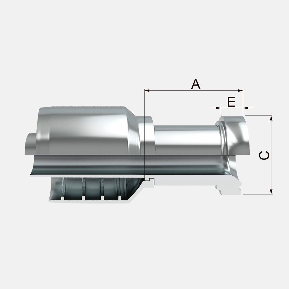 FHPHC Flange Recto Estilo Caterpillar