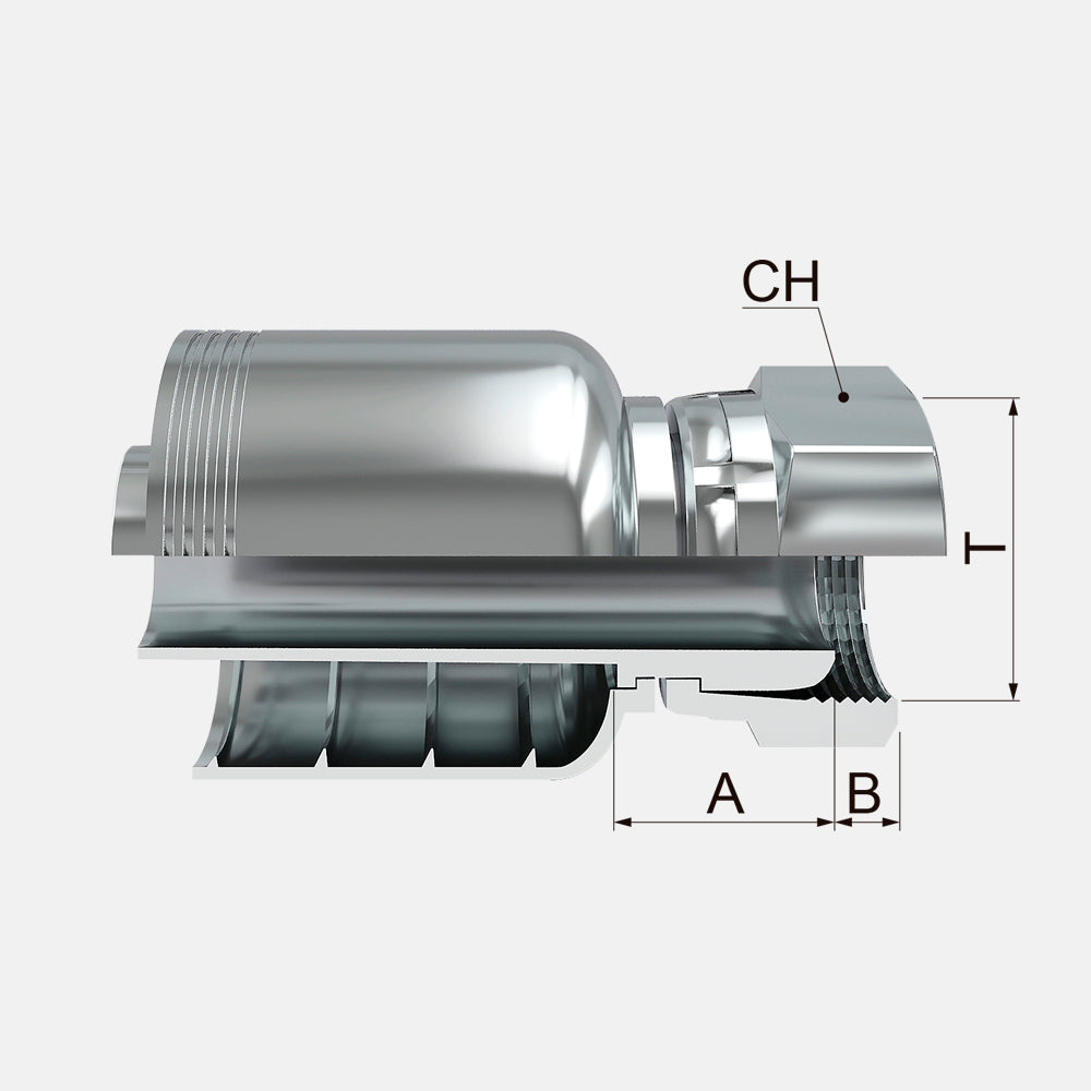FJBPF Hembra Giratoria Recta BSP