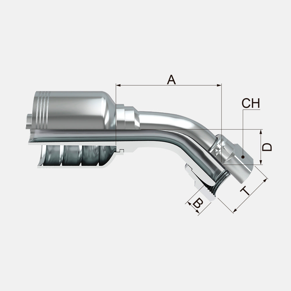 FJBPF45T Hembra Giratoria a 45º BSP