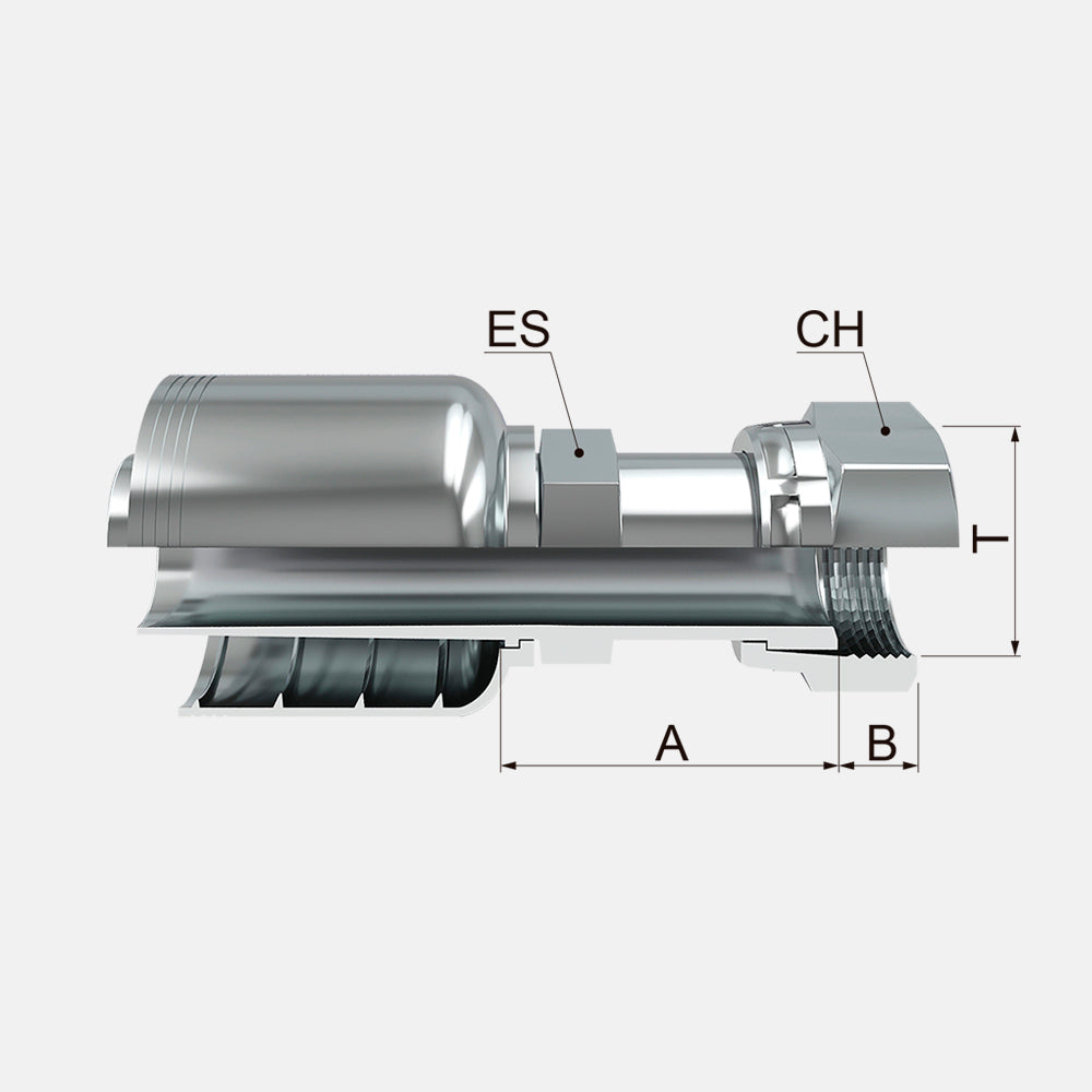 FJOFT Female Swivel Straight ORFS