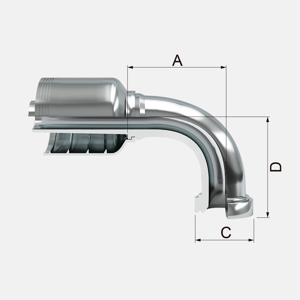 FJPH90 Flange a 90º Código 62 -SAE 6000 PSI