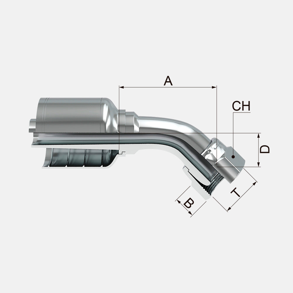 FKBPF45T Hembra Giratoria a 45º BSP