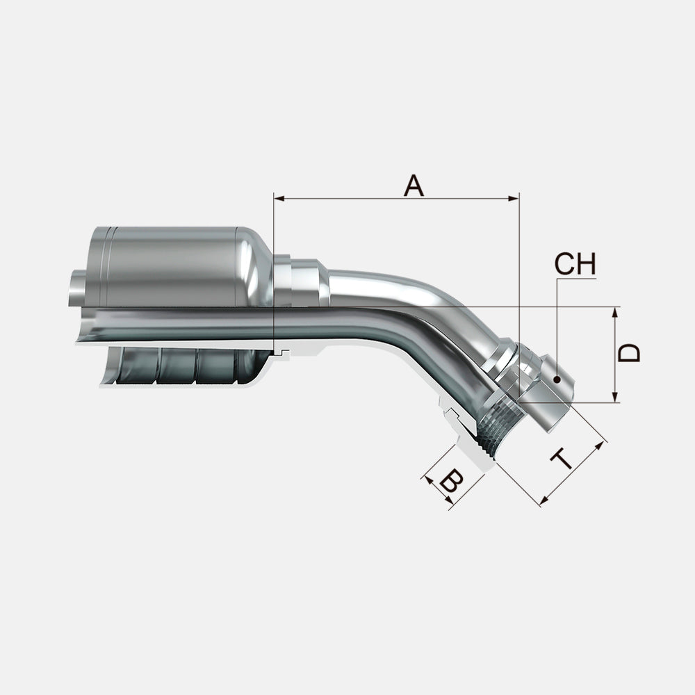 FKFJ45T Hembra Giratoria a 45º JIC 37º