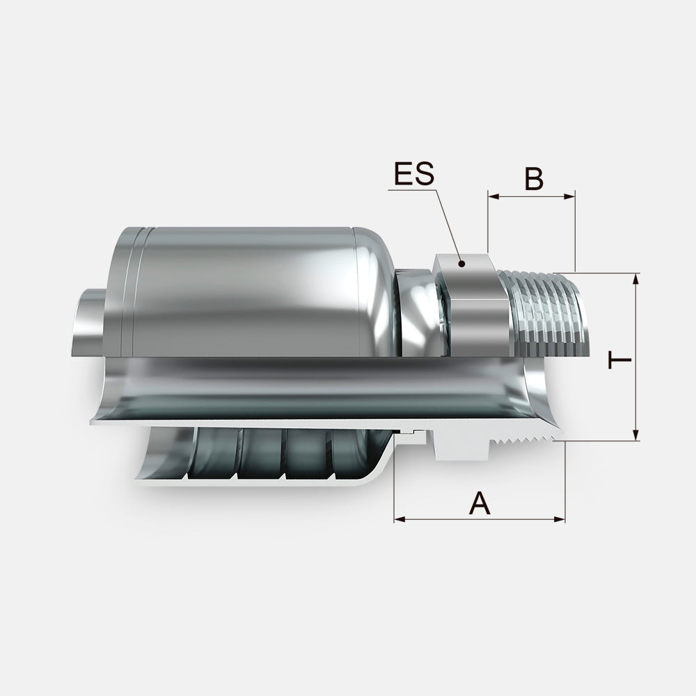 FKMP Straight Male Fixed NPTF 60º Cone