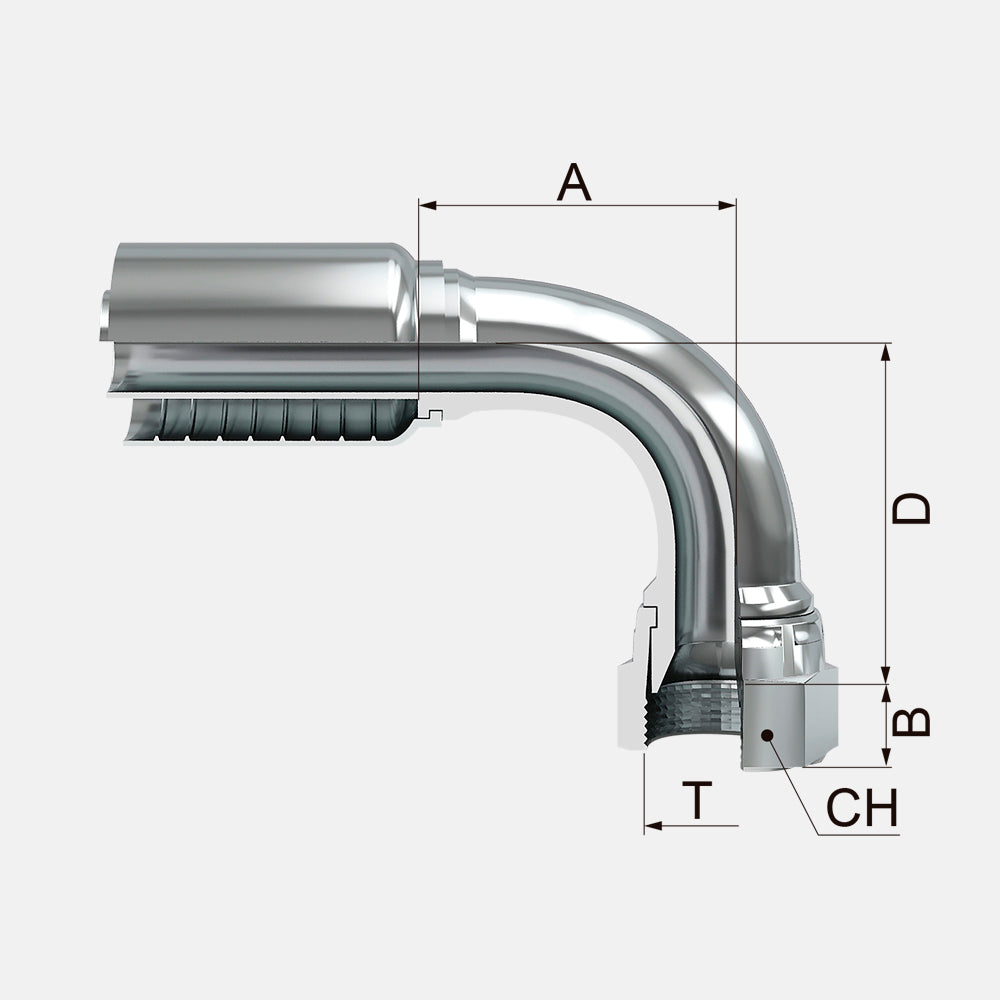 FTFJ90T 90° Swivel Female JIC 37°