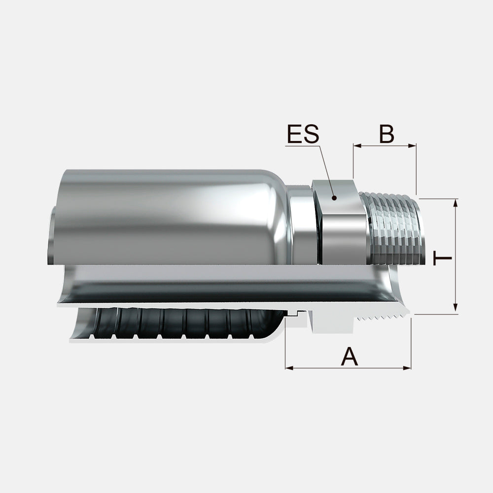 FTMP Male Fixed Straight NPTF, 60° Cone