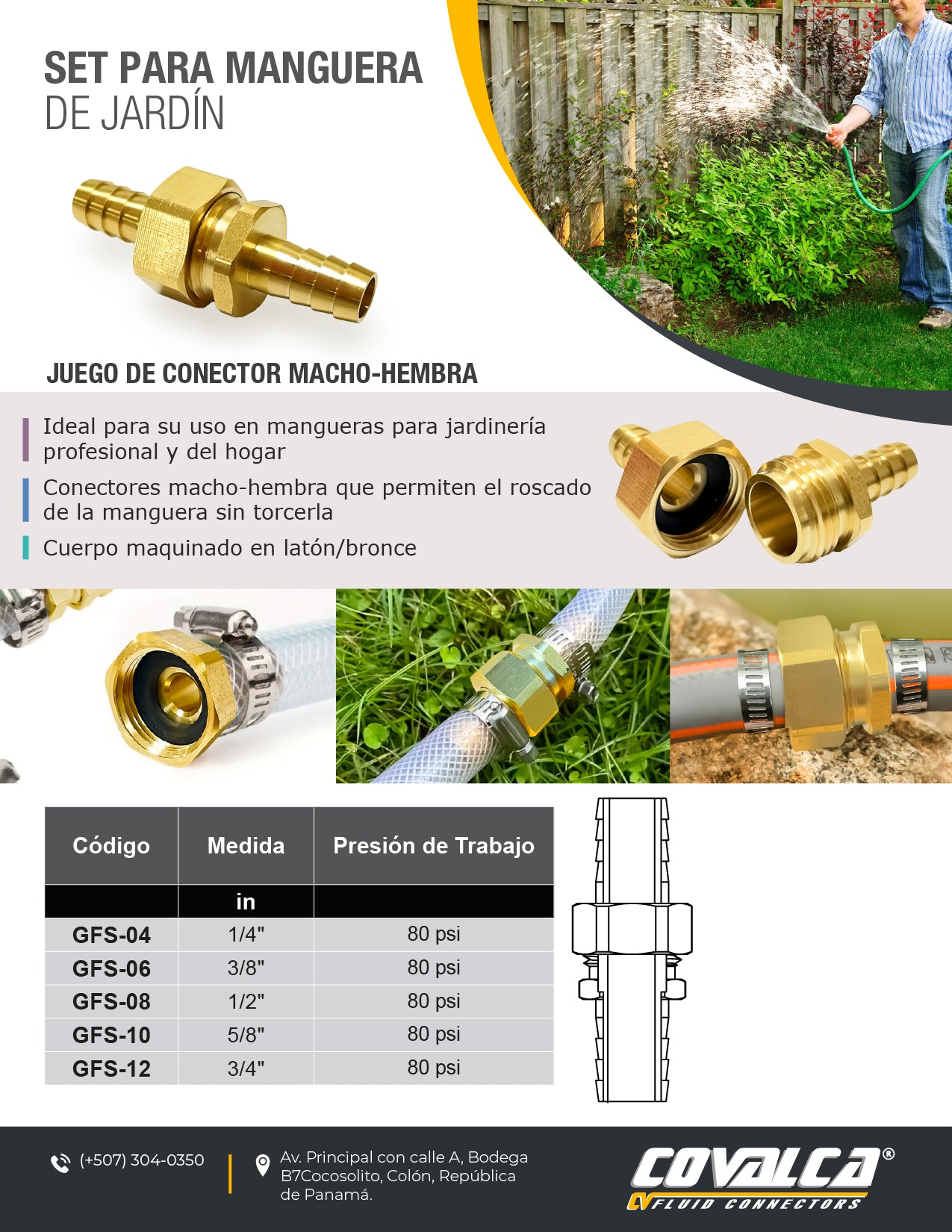 GFS Set para mangueras de jardín
