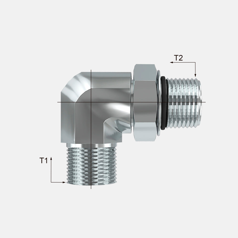 H849-TTO Macho ORFS -Macho SAE con O-Ring a 90º
